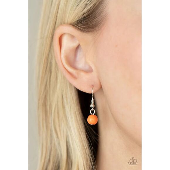 Essentially Earthy Orange Necklace (322) - Picture 3 of 3